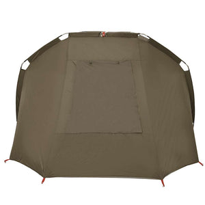 vidaXL Fishing Tent 4-Person Brown Waterproof