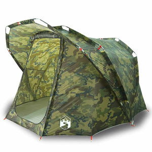 vidaXL Fishing Tent 4-Person Camouflage Waterproof