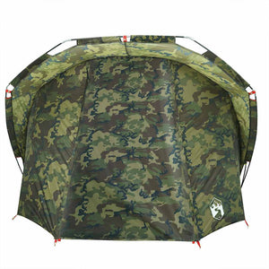 vidaXL Fishing Tent 4-Person Camouflage Waterproof