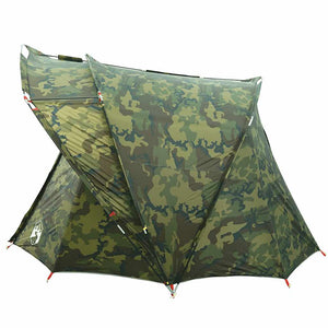 vidaXL Fishing Tent 4-Person Camouflage Waterproof