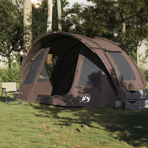 vidaXL Fishing Tent 2-Person Brown Waterproof