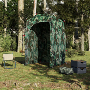 vidaXL Shower Tent Camouflage Waterproof