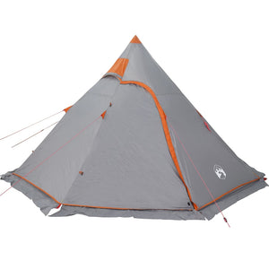 vidaXL Camping Tent Tipi 5-Person Grey Waterproof