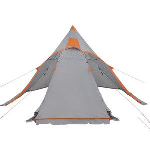 vidaXL Camping Tent Tipi 5-Person Grey Waterproof