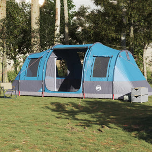 vidaXL Camping Tent Tunnel 4-Person Blue Waterproof