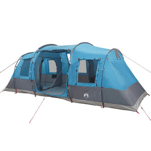 vidaXL Camping Tent Tunnel 4-Person Blue Waterproof