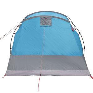 vidaXL Camping Tent Tunnel 4-Person Blue Waterproof