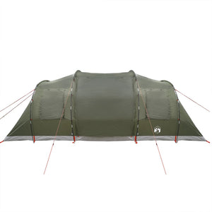 vidaXL Camping Tent Tunnel 4-Person Olive Green Waterproof