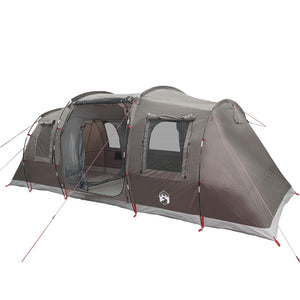 vidaXL Camping Tent Tunnel 4-Person Brown Waterproof