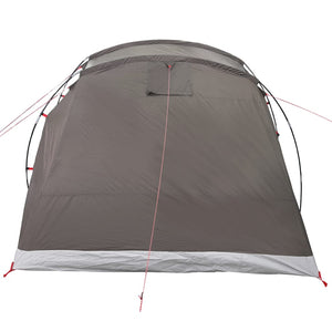 vidaXL Camping Tent Tunnel 4-Person Brown Waterproof