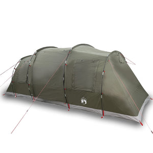 vidaXL Family Tent Tunnel 6-Person Olive Green Waterproof