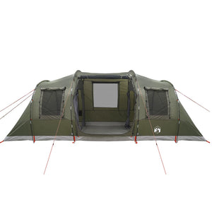 vidaXL Family Tent Tunnel 6-Person Olive Green Waterproof