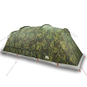 vidaXL Family Tent Tunnel 6-Person Camouflage Waterproof