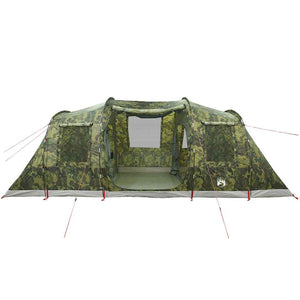 vidaXL Family Tent Tunnel 6-Person Camouflage Waterproof