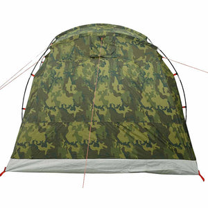 vidaXL Family Tent Tunnel 6-Person Camouflage Waterproof