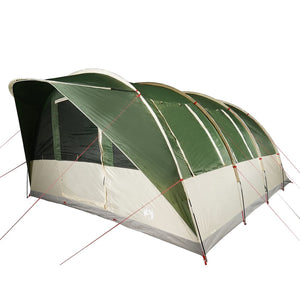 vidaXL Camping Tent Tunnel 5-Person Green Waterproof