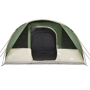 vidaXL Camping Tent Tunnel 5-Person Green Waterproof