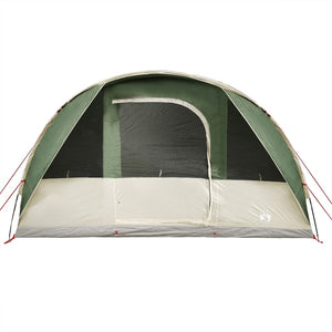 vidaXL Camping Tent Tunnel 5-Person Green Waterproof