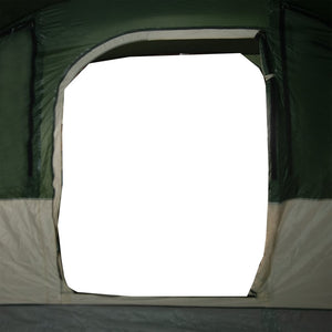 vidaXL Camping Tent Tunnel 5-Person Green Waterproof