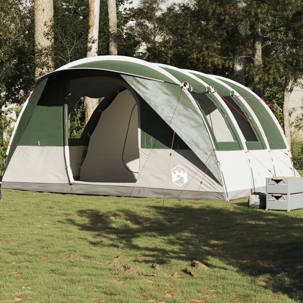 vidaXL Camping Tent Tunnel 5-Person Green Waterproof