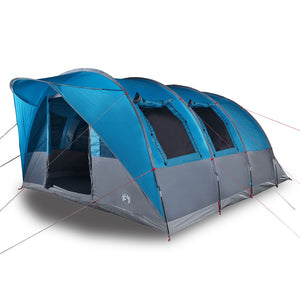 vidaXL Camping Tent Tunnel 5-Person Blue Waterproof