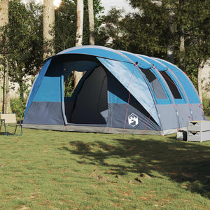 vidaXL Camping Tent Tunnel 5-Person Blue Waterproof