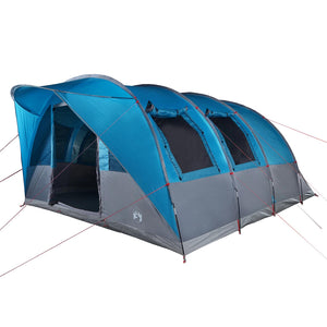 vidaXL Camping Tent Tunnel 5-Person Blue Waterproof