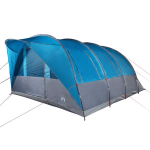 vidaXL Camping Tent Tunnel 5-Person Blue Waterproof