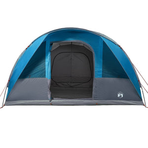 vidaXL Camping Tent Tunnel 5-Person Blue Waterproof