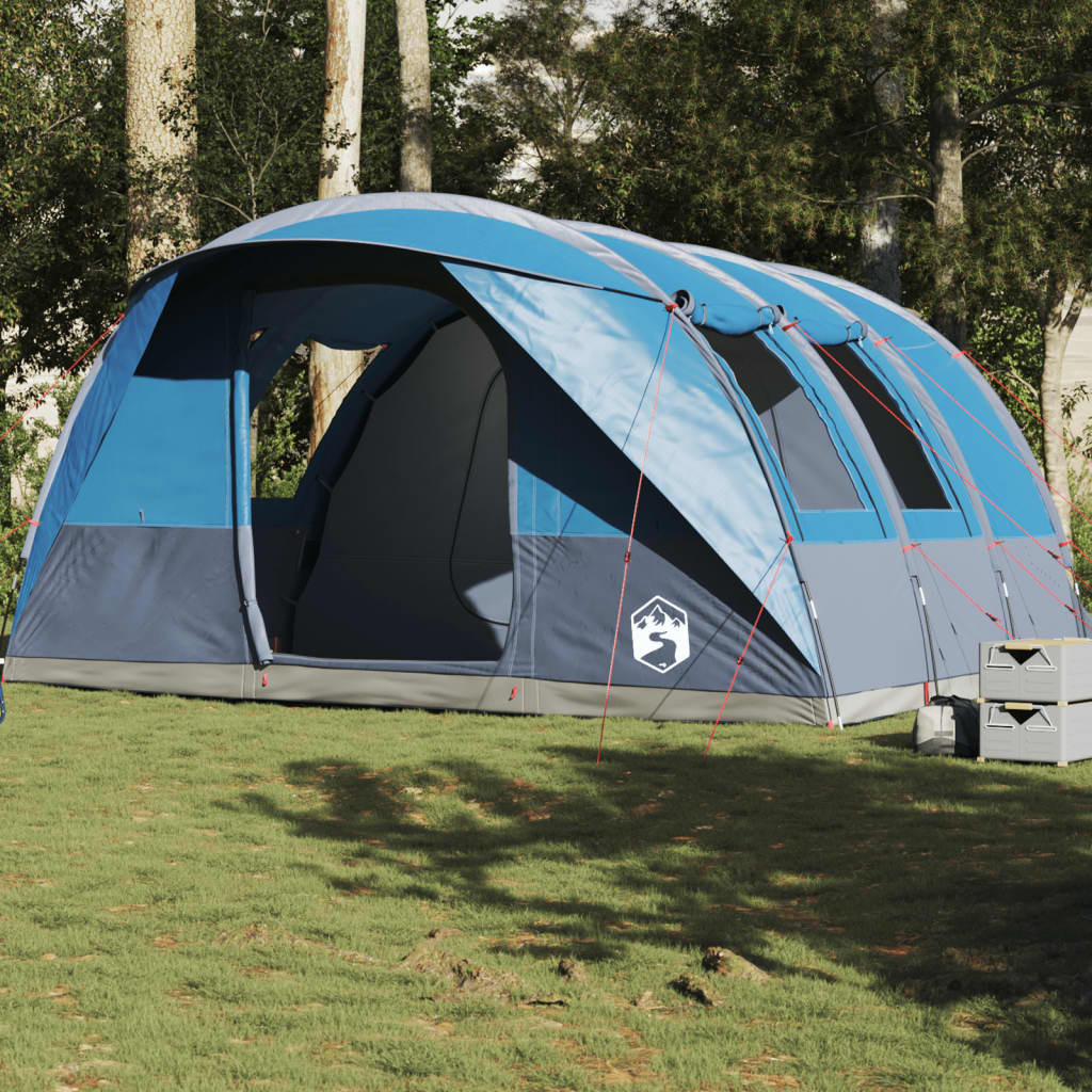 vidaXL Camping Tent Tunnel 5-Person Blue Waterproof