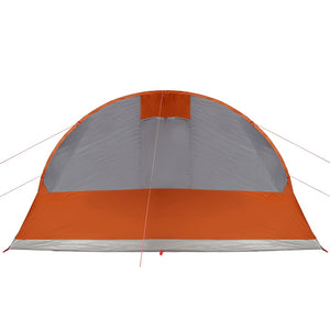 vidaXL Camping Tent Tunnel 5-Person Grey and Orange Waterproof