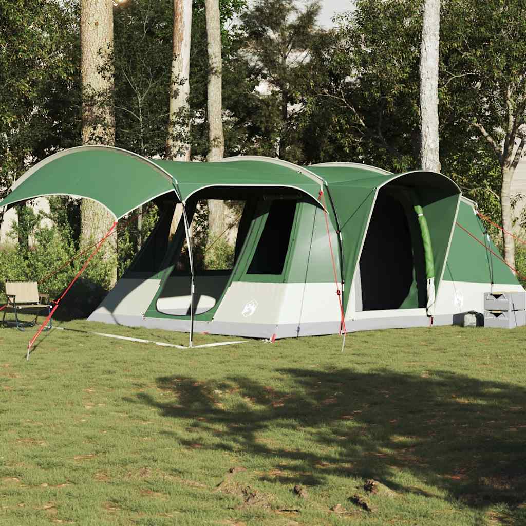 vidaXL Camping Tent Tunnel 5-Person Green Waterproof