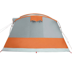 vidaXL Camping Tent Tunnel 5-Person Grey and Orange Waterproof