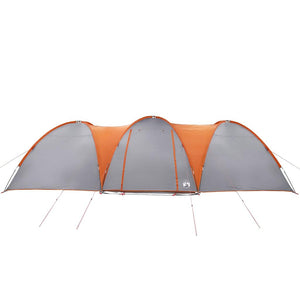 vidaXL Family Tent Dome 8-Person Grey and Orange Waterproof