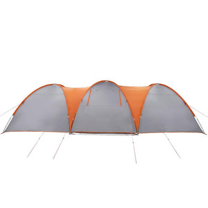 vidaXL Family Tent Dome 8-Person Grey and Orange Waterproof