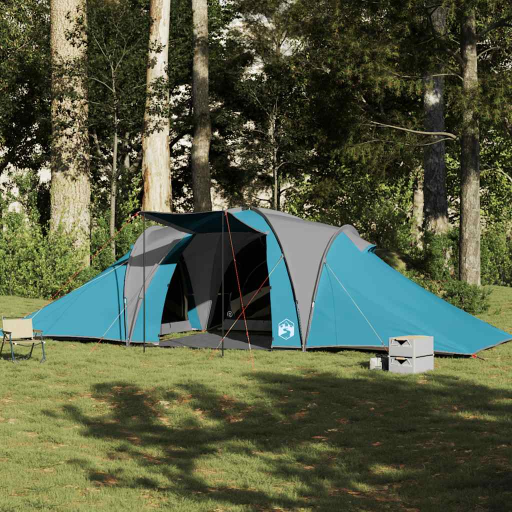 vidaXL Family Tent Dome 6-Person Blue Waterproof