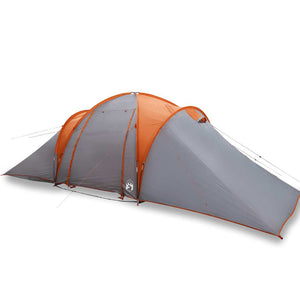 vidaXL Family Tent Dome 6-Person Grey and Orange Waterproof