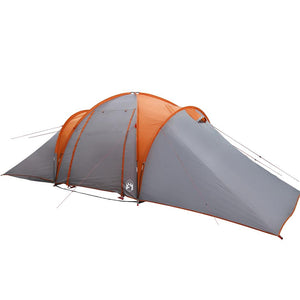 vidaXL Family Tent Dome 6-Person Grey and Orange Waterproof