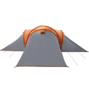 vidaXL Family Tent Dome 6-Person Grey and Orange Waterproof