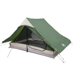 vidaXL Camping Tent 2-Person Green Waterproof