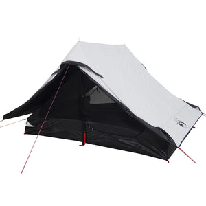 vidaXL Camping Tent 2-Person White Blackout Fabric Waterproof