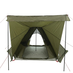 vidaXL Family Tent Tipi 6-Person Olive Green Waterproof