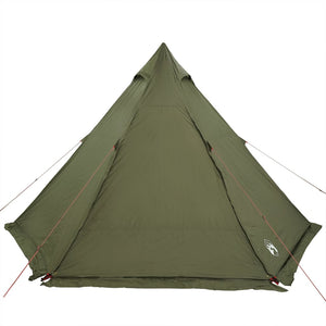 vidaXL Family Tent Tipi 6-Person Olive Green Waterproof