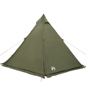 vidaXL Family Tent Tipi 6-Person Olive Green Waterproof