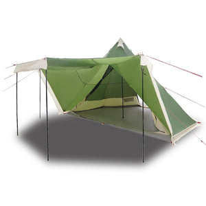 vidaXL Family Tent Tipi 6-Person Green Waterproof