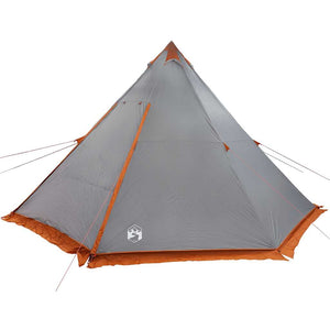 vidaXL Family Tent Tipi 6-Person Grey and Orange Waterproof