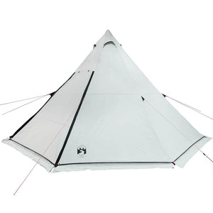 vidaXL Family Tent Tipi 6-Person White Blackout Fabric Waterproof