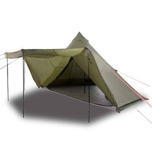 vidaXL Family Tent Tipi 6-Person Olive Green Waterproof