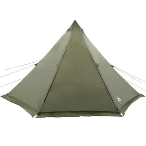 vidaXL Family Tent Tipi 6-Person Olive Green Waterproof