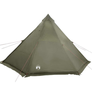 vidaXL Family Tent Tipi 6-Person Olive Green Waterproof